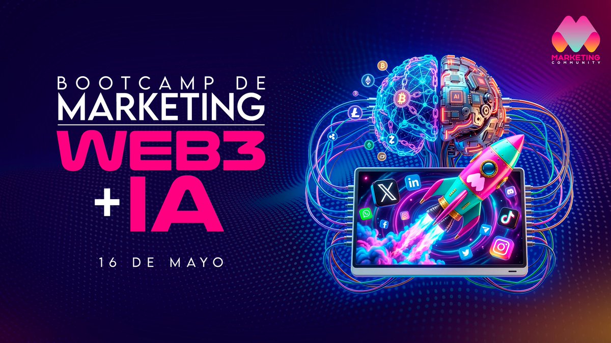 LamovidaWeb3's tweet image. La Movida Web3 como Community Partner de MKT Community, Anunciamos 👇😎

Después del gran éxito del Bootcamp de Marketing Web3 realizado por @MKTCommunity (+250 registros), lanzamos una nueva edición 🤯

🚀 Bootcamp Marketing Web3 + IA (GRATUITO) 
Abrimos 👉🧵