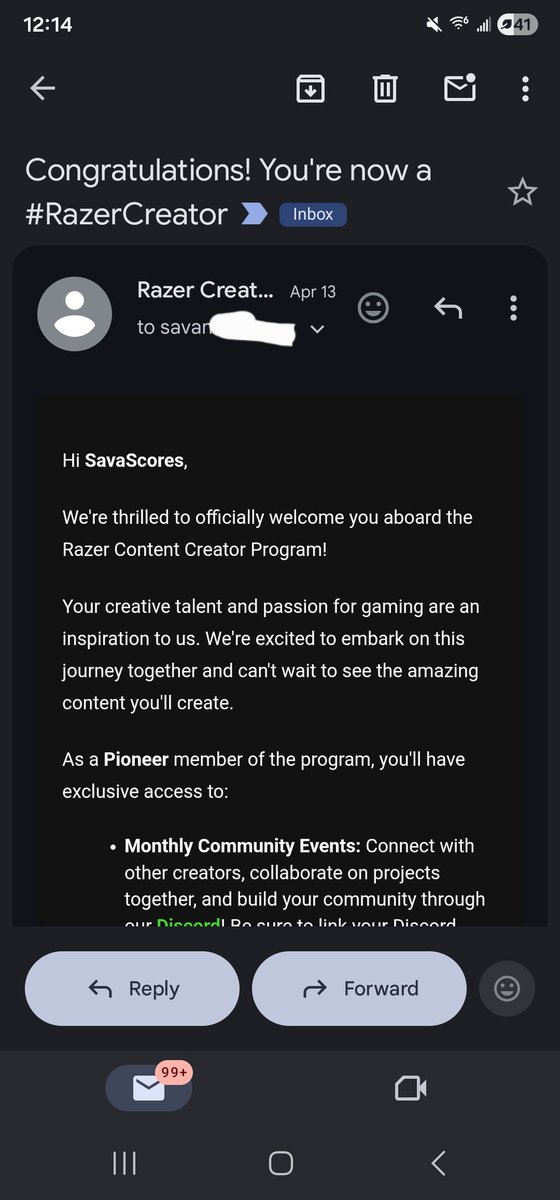 SavaScores's tweet photo. Hell yeah! I'm now a Razer creator ✨️ https://t.co/yXjT2ATGRZ