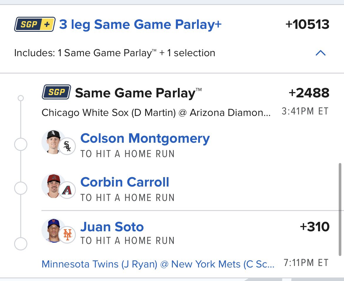 CrispyDtae's tweet image. #mlb #parlay #homerun #hrparlay #homeruns #fanduel #DtaeDingers