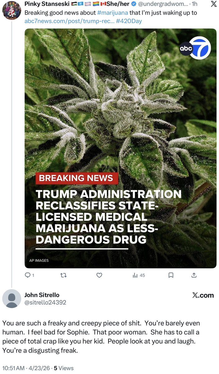 undergradwoman's tweet image. This is another example of harassment I and my mom Sophie get from #Scranton, PA area #DonaldTrump supporters, #Conservatives  or #Zionists. My constable job is an elected office, so if John Sitrello or others try to violate our #1stAmendment rights, the ACLU will take action.