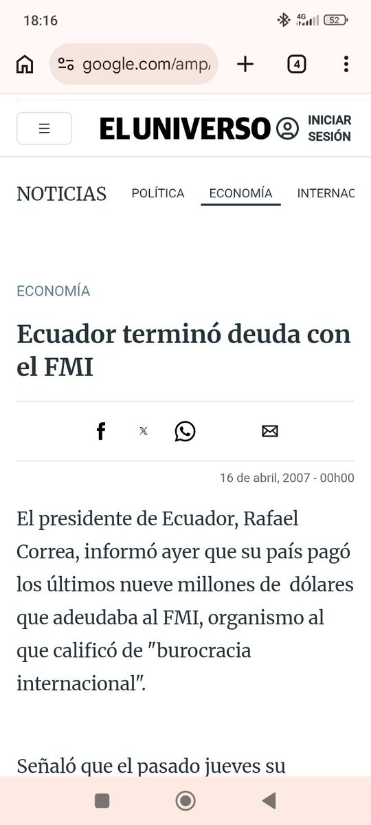 WalterPuent's tweet photo. @EcuavisaInforma En 2007, Rafael Correa pagó la deuda en su primer año de gobierno (y es de izquierda).
Desde las épocas de @Lenin, @LassoGuillermo y @DanielNoboaOk , la deuda está a punto de llegar a los 100 mil millones.
¿Qué han hecho con ese dinero? Nada. Todo se está cayendo en pedazos. https://t.co/9IA8O9EjSf