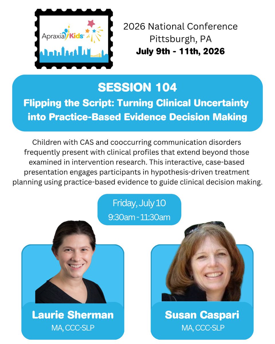 Apraxia_KIDS's tweet image. Are you registered for the 2026 Apraxia Kids National Conference yet? We want to see you there!

Check out some of our session highlights and be sure to secure your spot today: apraxia-kids.org/national-confe…

#Speakers #Conference #Apraxia #SLP #CEU