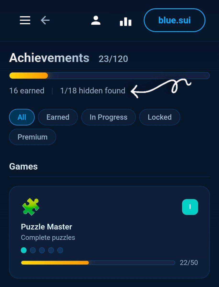 suiordle's tweet photo. 23 🟦

Suiordle has 18 hidden achievements... and we're not telling you how to unlock them.

But if you scroll to the bottom of your Achievements page, you might find a hint or two.

Good luck out there! https://t.co/zJB5hswcKd