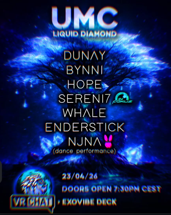 NjnaGrimsdottir's tweet image. I'll be performing here in about 1 hour!!  Join us or watch live at twitch.tv/njna_grimsdott…

#dance #music #liquidbass #vrchat