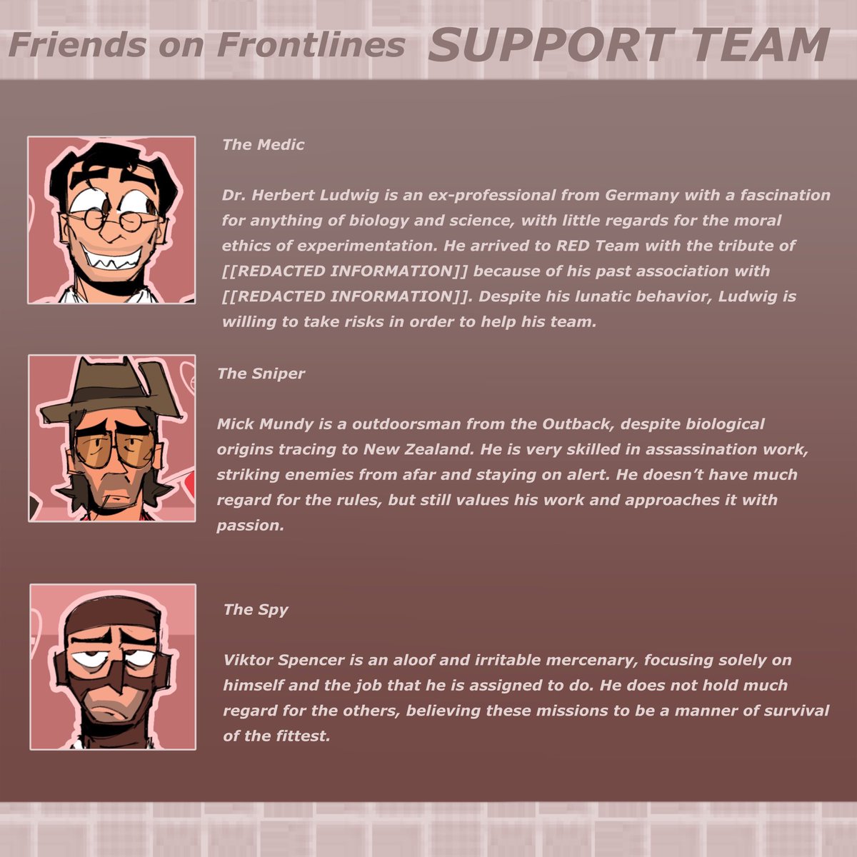 draws_bug98965's tweet image. (TF2 au)

MEET THE RED TEAM!!

#tf2 #teamfortress2 #tf2au #friendsonfrontlines
