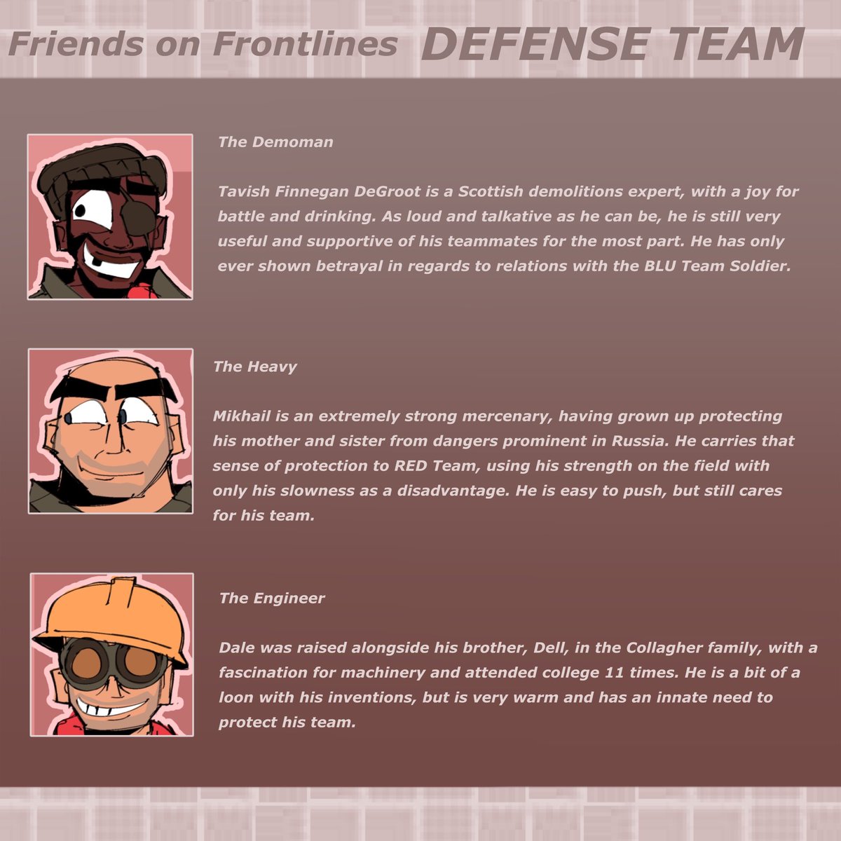 draws_bug98965's tweet image. (TF2 au)

MEET THE RED TEAM!!

#tf2 #teamfortress2 #tf2au #friendsonfrontlines