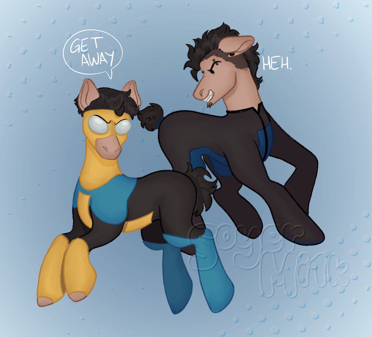 soyermi1k's tweet photo. invincible pony glow up with #mainhawk ,, right pic is from 2024 https://t.co/f2Ca93hKb0