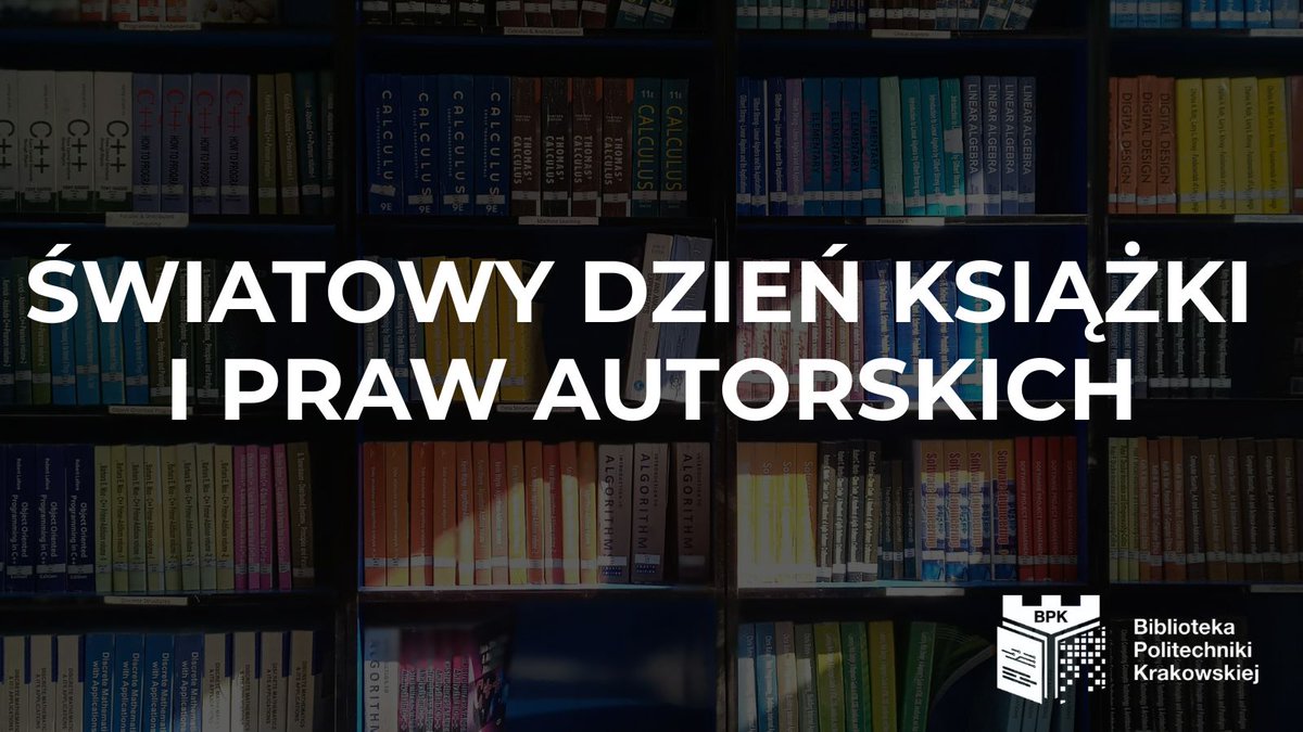 Biblioteka_PK's tweet photo. 📚 Dziś obchodzimy Światowy Dzień Książki i Praw Autorskich! To dobra okazja, by przypomnieć o znaczeniu książek w nauce i kulturze oraz o szacunku dla pracy autorów i twórców.
#WorldBookDay #WorldBookandCopyrightDay #Nauka #PolitechnikaKrakowska #PK https://t.co/mAEIZ2mJuB