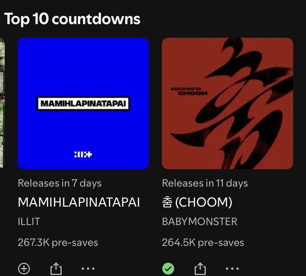 춤 (CHOOM) on Spotify Pre-Save Chart: 

Day 1 - 223.4K (Debut) 
Day 2 - 241.9K (+18.5K) 
Day 3 - 264.5K (+22.6K) 🔥

Keep on 🚨🚨
#BABYMONSTER <a href="/YGBABYMONSTER_/">BABYMONSTER</a>
