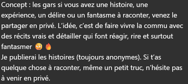 AlibiBi211671's tweet image. n'hésiter a venir partager vos experiences  #concept #cul #story #sex #gay #bi #branlette #internat #snap #camping #nude #confession #baise #bz #mec #gars