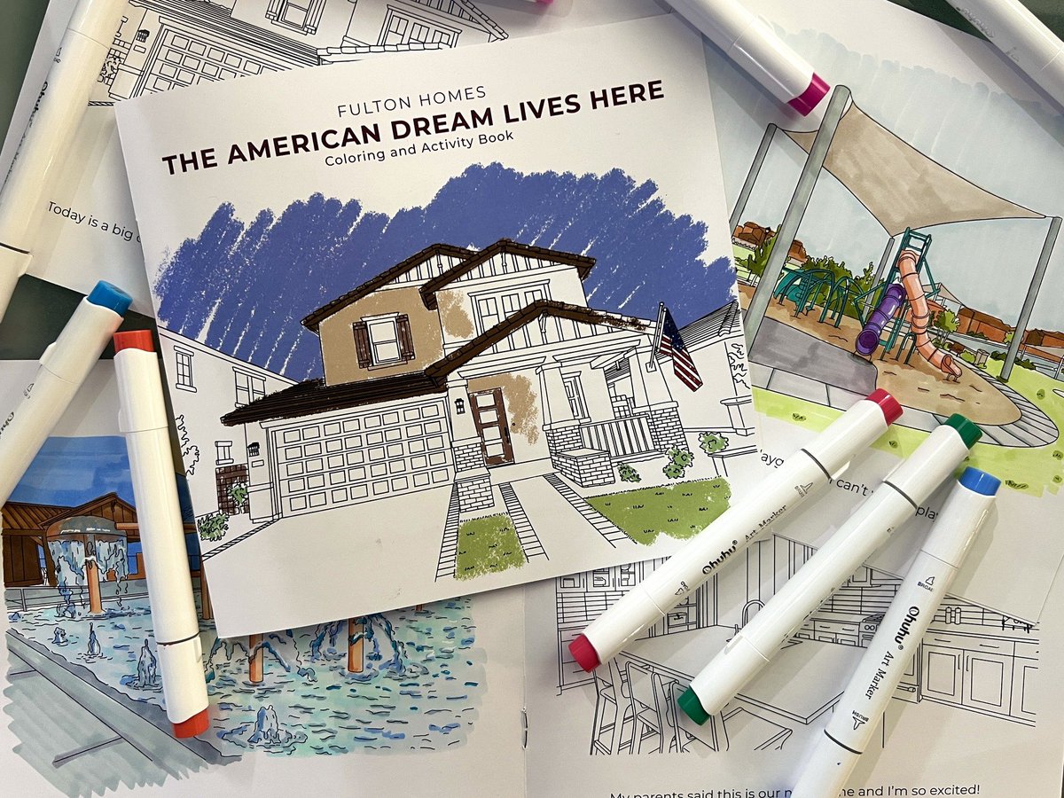 fultonhomes's tweet photo. Color your dream! We’re excited to introduce our very own Fulton Homes coloring book created for the future families who will soon call our communities home. Visit a local Fulton Homes sales office to pick up your own and personalize it today.
https://t.co/nk6VnImaOJ https://t.co/tqFCEtkGuf