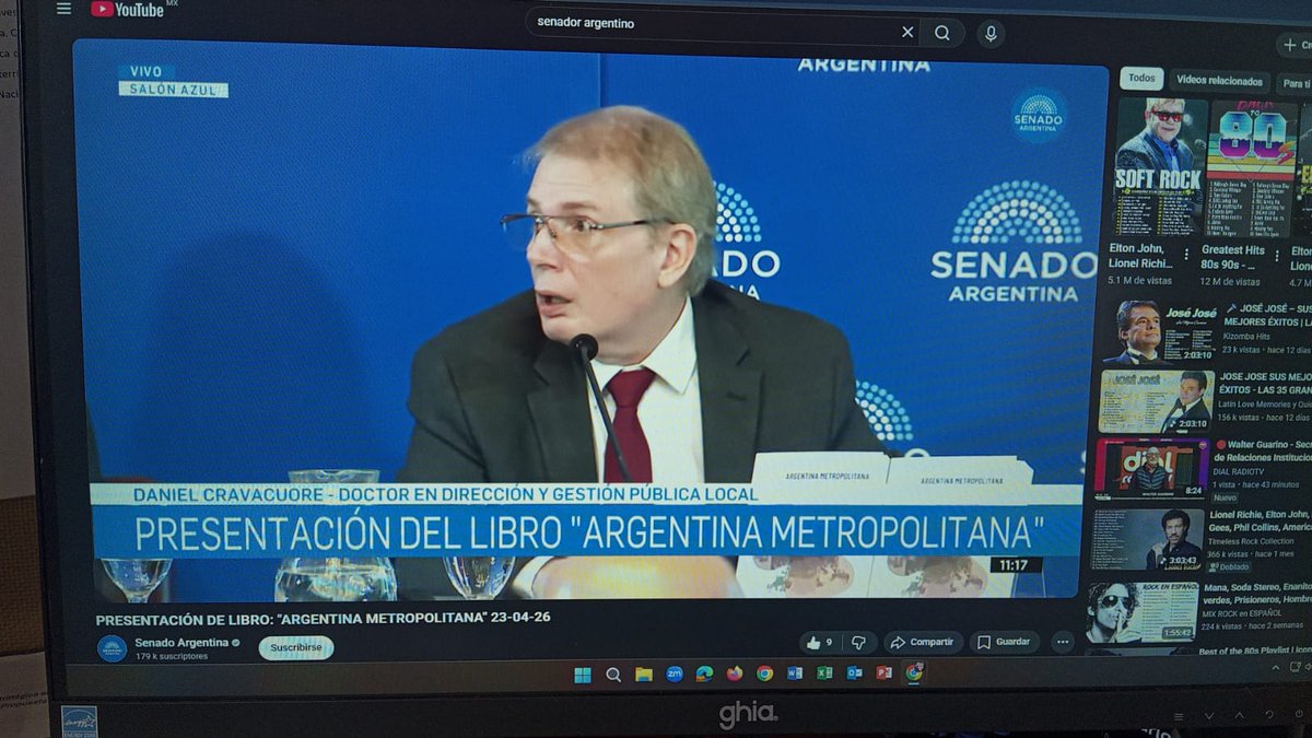 Findel_arg's tweet photo. El presidente de Findel @dcravacuore expuso en la presentación del libro: "Argentina Metropolitana, antecedentes y desafíos hacia una Gobernanza Regional" organizado por el Senado de la Nación y @ciudadaniam https://t.co/OCl6MCulmE