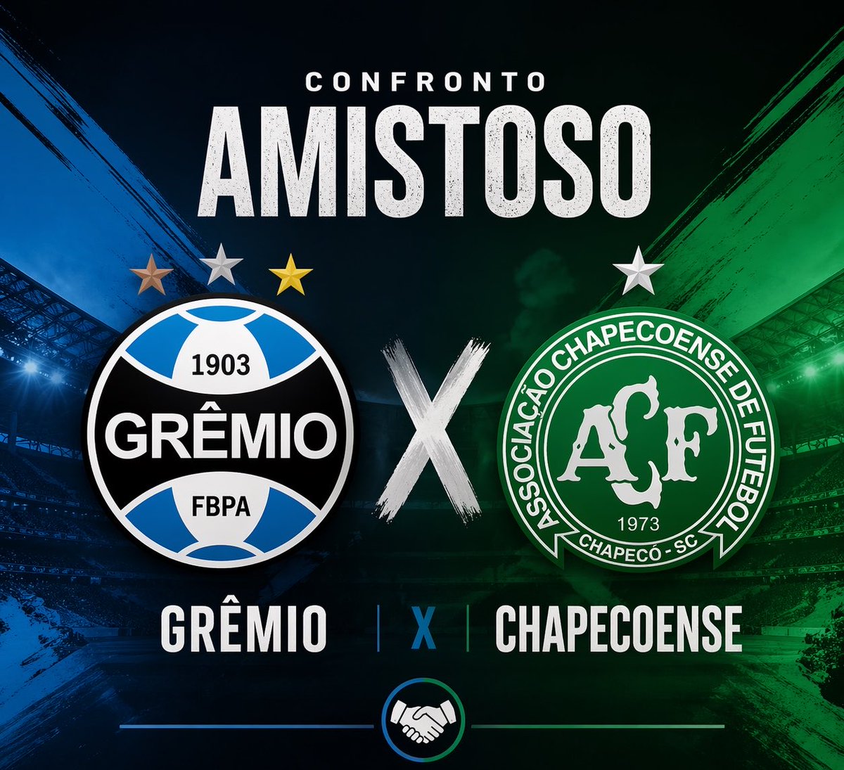 Grêmio e Chapecoense encaminham a realização de pelo menos um amistoso durante a pausa para a Copa do Mundo de 2026. 

Existe a possibilidade de dois jogos, com ida e volta entre Porto Alegre e Chapecó, mas ainda há ajustes em andamento.

A pedido de Luís Castro, o clube prioriza