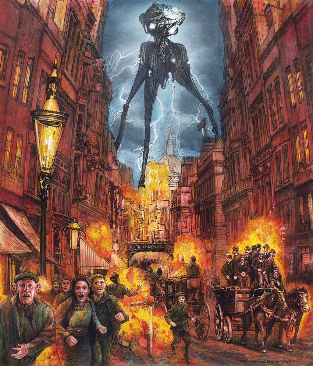 MikeWinterbauer's tweet image. My classic War of the Worlds acrylic painting!
#illustration #popculture #movieart #WaroftheWorlds