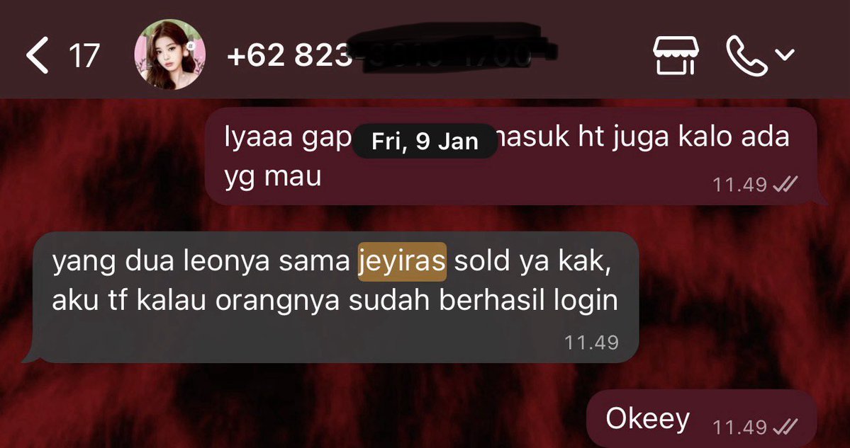 𝐂𝐀𝐂𝐇𝐀.

‼️ INFO ‼️

Guys, akun Shishi <a href="/jeyiras/">Shishi.</a> udah BUKAN akun aku ya, udah aku JUAL dan sudah SOLD dari JANUARI. Jadi free BLOCK/UNFOLL. Thank you, dan maaf buat yang masih follow udah dibikin kurang nyaman sama RTannya ya. Itu sudah diluar kendali aku.