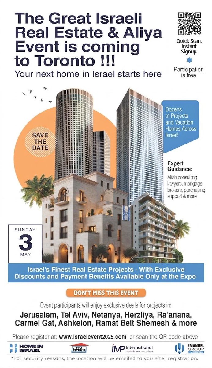 RabbiMivasair's tweet image. Are we ready for this?  May 3 in #Toronto.
israelevent2025.com