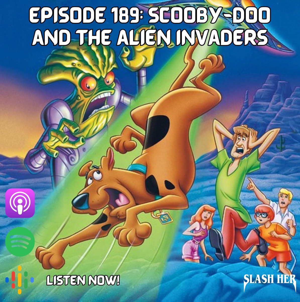 slash_her_pod's tweet photo. Today on the podcast we’re tackling a nostalgic double feature! We’re discussing both 2000’s SCOOBY-DOO AND THE ALIEN INVADERS &amp; 1999’s MUPPETS FROM SPACE. 

Listen wherever you consume your podcasts! 

https://t.co/HoaJdy0ctD https://t.co/hdc6bXslWI