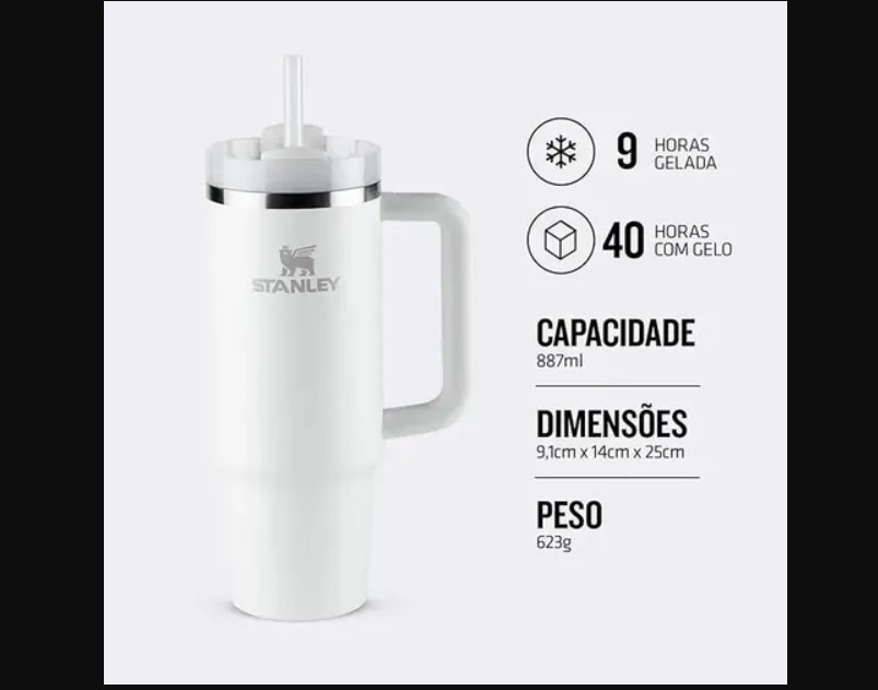 🔥Copo Térmico Quencher Frost 887ml Branco Stanley

* R$ 161 no Pix
Vendido Por: Loja oficial STANLEY

🔗 meli.la/2E52kZU

#Anúncio