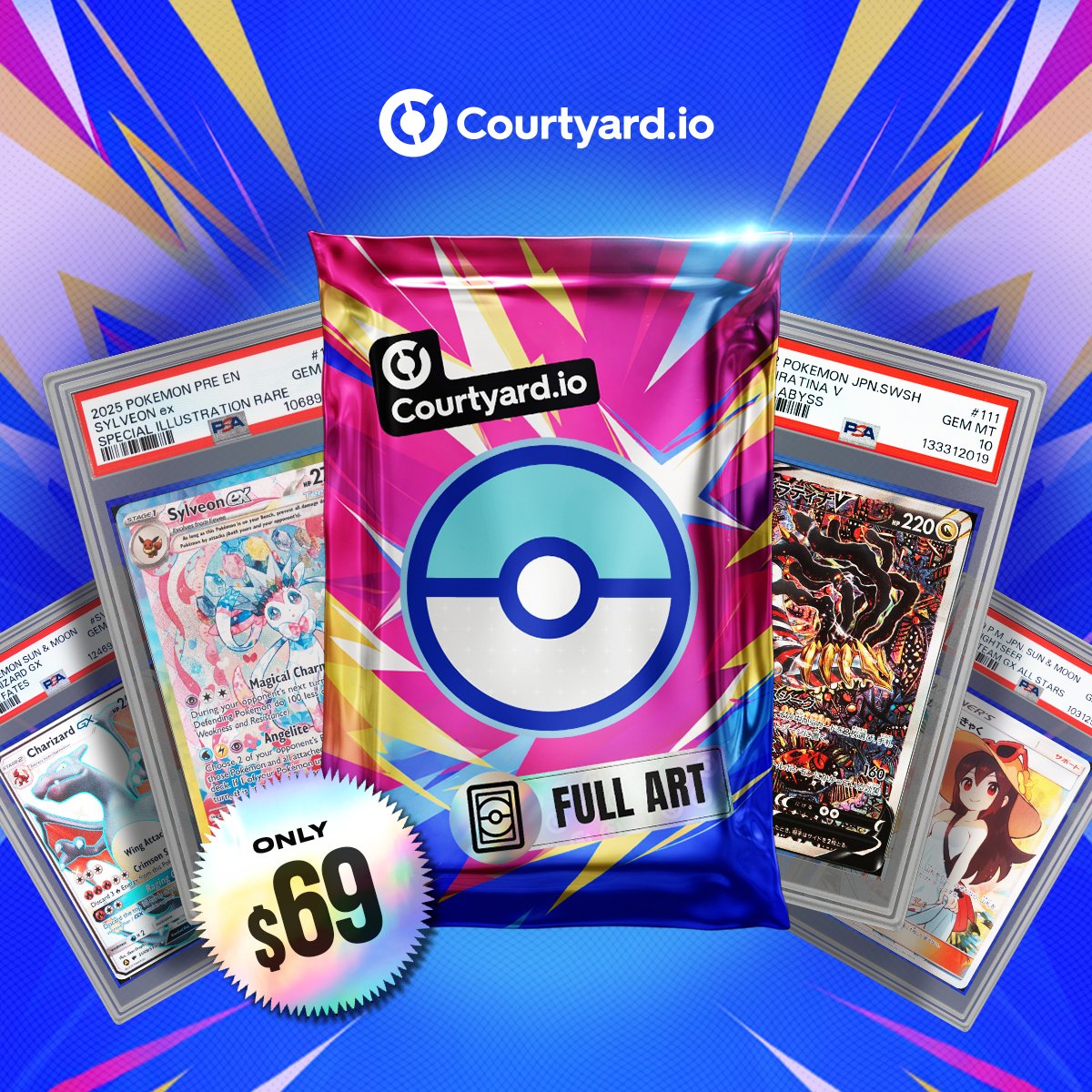 $69 Pokémon Full Art pack = full send 🎨🔥

Chase gallery-worthy grails up to $1,500+

Giratina V, Moonbreon, and more heat 👇