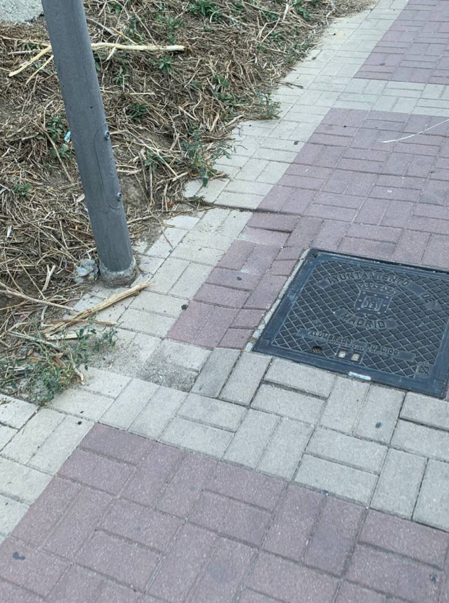 vox_moratalaz's tweet photo. Se ejecuta, en parte, la iniciativa de VOX Moratalaz para acondicionar la acera de la rampa de acceso a la pasarela de la M-40, en C/ Brujas. Aún falta el acondicionamiento de la barandilla. Antes y después. https://t.co/jsVJWquICR