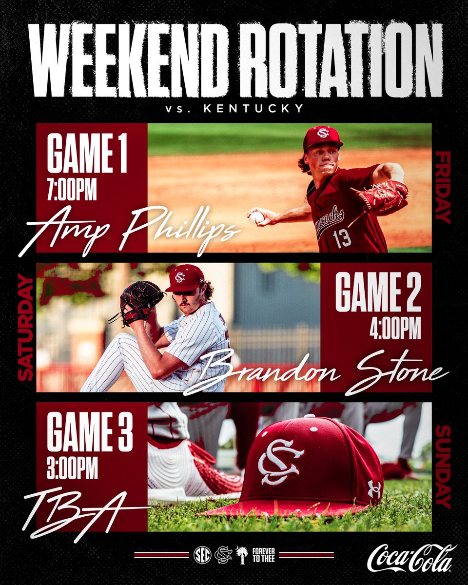 GamecockBSB's tweet photo. 𝗪𝗘𝗘𝗞𝗘𝗡𝗗 𝗥𝗢𝗧𝗔𝗧𝗜𝗢𝗡 https://t.co/y53UQuhAw9