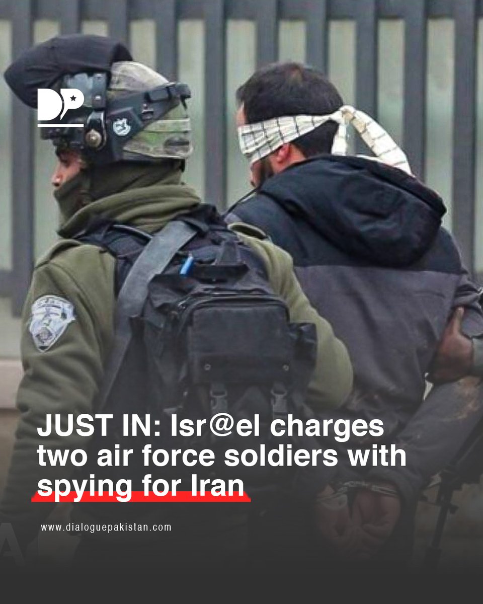 DialoguePak's tweet image. Isr@el has charged two air force personnel with allegedly working for Iranian intelligence, the Israeli daily Haaretz reported.

#DialoguePakistan #Israel #charges #Two #AirForce #soldiers #Iran