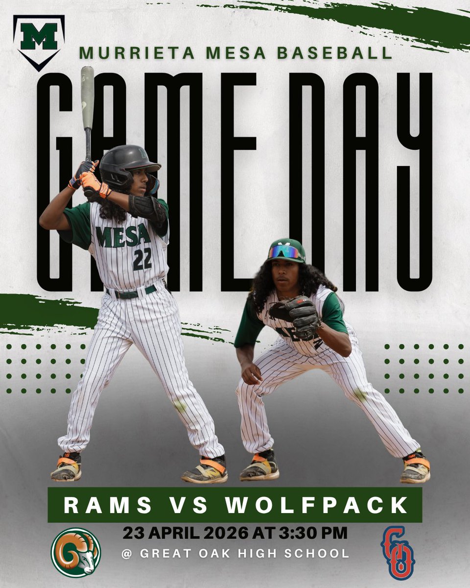 mesa_baseball's tweet photo. Game 2 at Great Oak. #MurrietaMesaBaseball #WeAreMesa #GoRams https://t.co/3PugCEAE0B