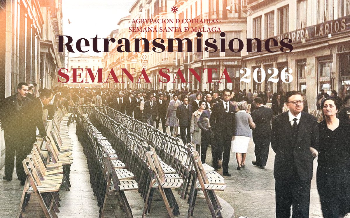 RETRANSMISIONES | Ya puedes disfrutar en el canal oficial de YouTube de la Agrupación de Cofradías de las retransmisiones de la Semana Santa de #Málaga de 2026. Dos realizaciones de cada jornada en HD con sonido ambiente y sin narraciones,  que iremos subiendo hasta completar la