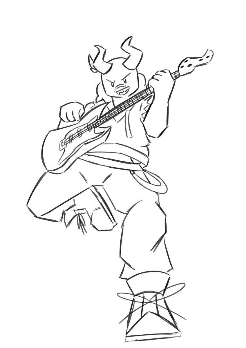 I had tones of work this week so here's a small doodle