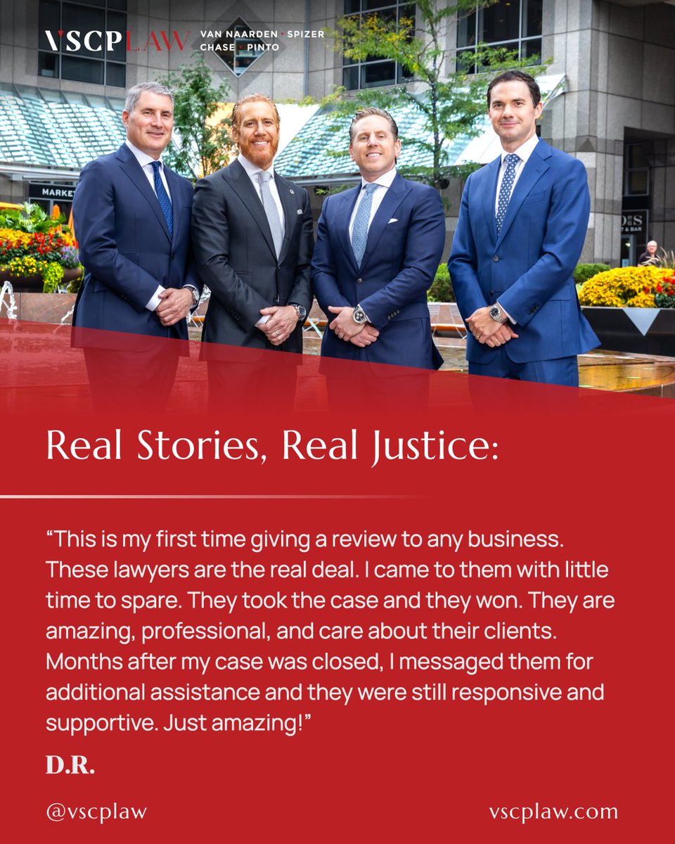 VSCPLAW's tweet photo. ⭐️⭐️⭐️⭐️⭐️ 
“This is my first time giving a review to any business. These lawyers are the real deal. I came to them with little time to spare. They took the case and they won. They are amazing, professional, and care about their clients. Months after my case was closed, I messaged them for additional assistance and they were still responsive and supportive. Just amazing!”
- D.R.

At VSCP LAW, this is the standard we bring to every case we handle. We know that for many individuals and families, especially within underrepresented communities, choosing the right legal team is not just about results, it is about trust, communication, and knowing that your voice will be heard.

Our firm is built on that understanding. We take pride in being accessible, responsive, and fully committed to the people we represent. From the moment a client reaches out, through the resolution of their case, and even after, we remain present and ready to support them when it matters most.

This testimonial reflects what we strive to provide every day: strong advocacy, dependable communication, and a level of care that goes beyond the case itself.
If you are looking for a legal team that will stand with you, prioritize your needs, and deliver results with integrity, VSCP LAW is here for you.

📞 Contact VSCP LAW at (215) 960-0000
🌐 Visit https://t.co/kIyzqn7IzP to schedule a free consultation

Your fight is our fight.

#ClientTestimonial #VSCPLAW #PersonalInjuryLawyer #PhiladelphiaLawyer #LegalSupport