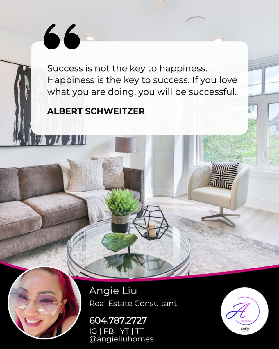 angieliuhomes's tweet image. Do more of what actually makes you happy. When you enjoy what you’re doing, everything else tends to fall into place. Find what feels right for you and lean into it—you’ll be surprised how far it can take you.

#Realtor #RealtorLife #VancouverBC #Vancity #LowerMainland #Buy