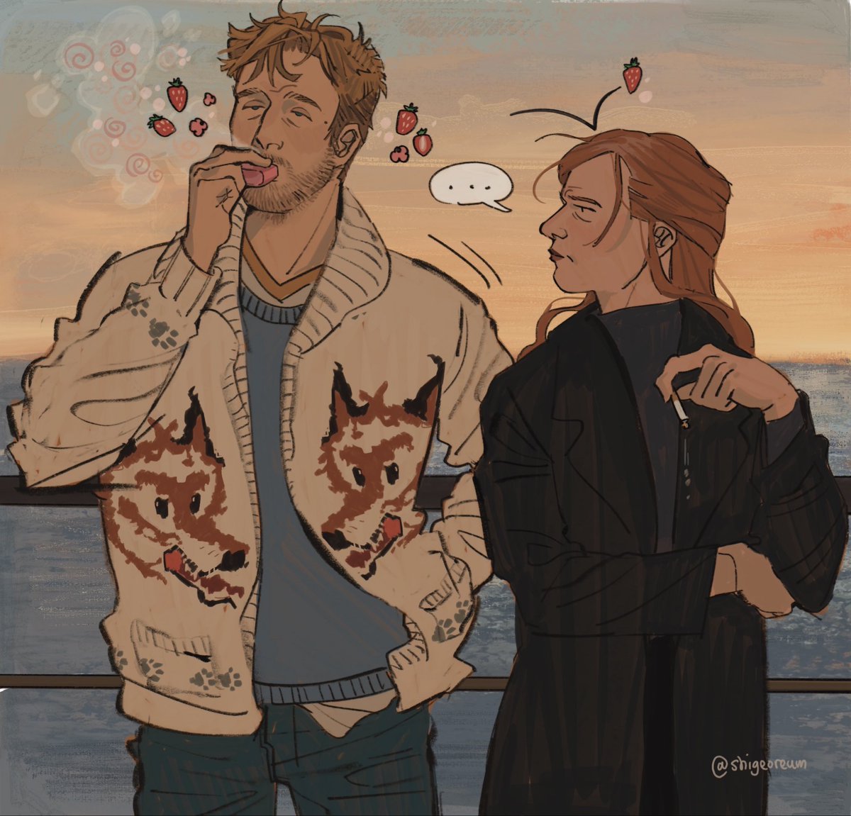 grace joins stratt for a smoke 🚬