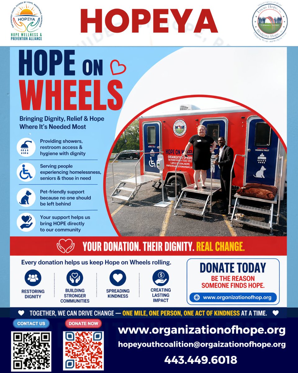 orgofhope's tweet image. "Hope that moves with compassion 🚐Our Hope on Wheels initiative brings essential resources, outreach services, hygiene support, and care directly to communities—meeting people where they are and delivering dignity, relief, and hope on every stop.
#HopeOnWheels #OutreachSupport"