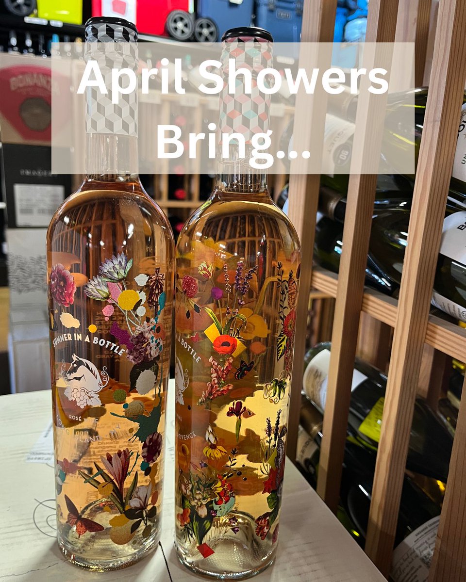 MWandS72's tweet photo. April showers bring… ROSÉ HOURS! Come stock up on your favorite spring pours. https://t.co/F4Eqn4JqRh