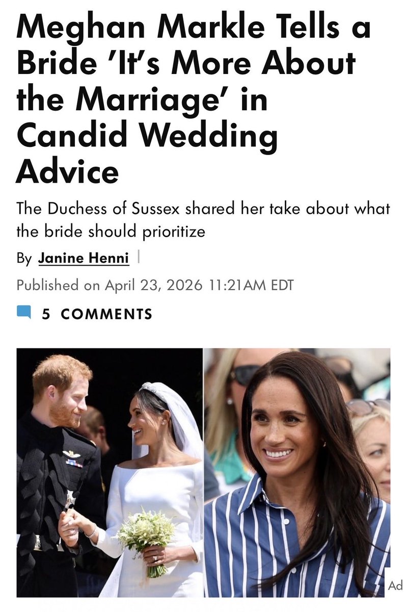 TheRoyal_TEA_'s tweet image. Coming from the woman who spent $45k on her wedding, invited celebrities she didn’t know, and threw a royal fit over a tiara….

#meghanmarkle #royalpain #bridezilla