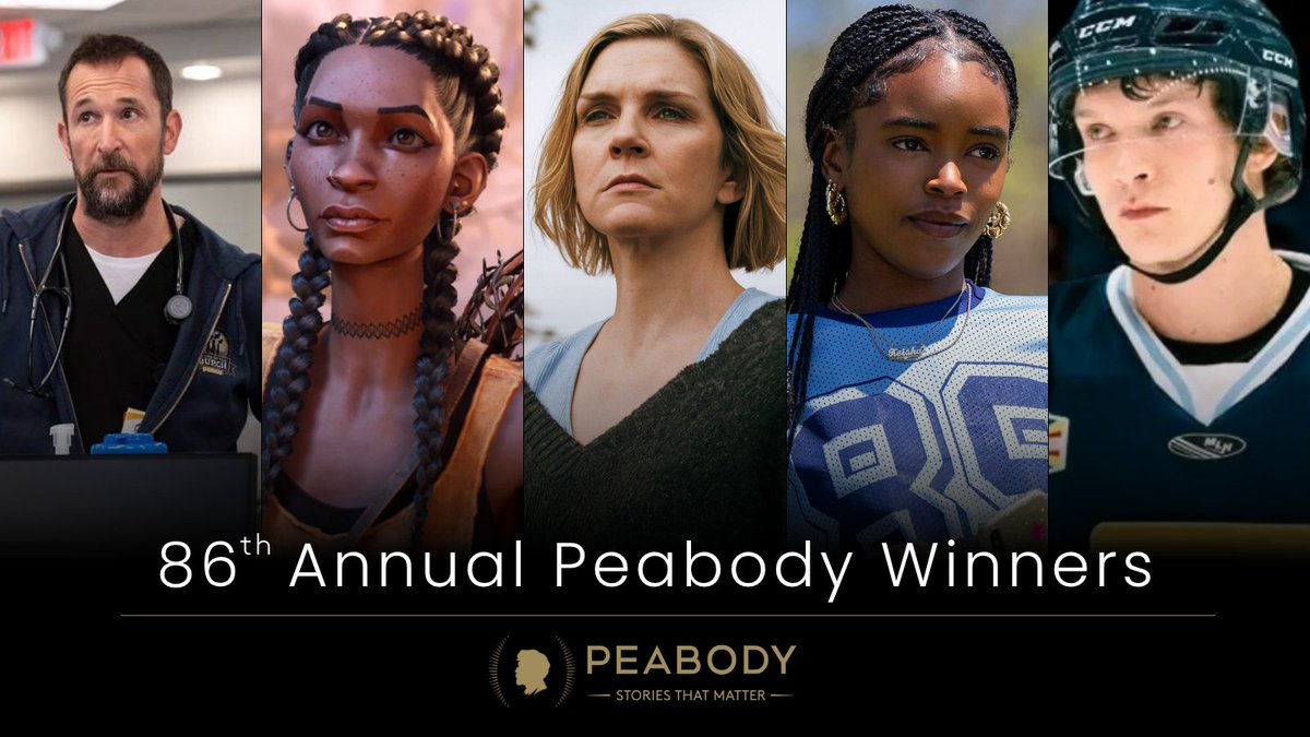 Peabody proudly announces the winners of the 86th Annual #PeabodyAwards. 🏆 Selected unanimously by our distinguished Board of Jurors from over 1,000 entries, these #PeabodyWinners exemplify the highest standards of excellence in storytelling across broadcasting and streaming