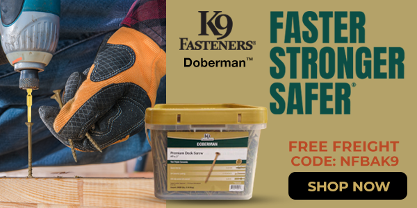 MtlCoffeeShop's tweet image. Dependable and fast Doberman™ wood screws will be on the job around the clock for every exterior treated lumber and building project. SHOP NOW and get FREE FREIGHT with CODE: NFBAK9

k9fasteners.com/collections/all

#k9fasteners #MetalCoffeeShop #MetalRoofing #MetalConstruction
