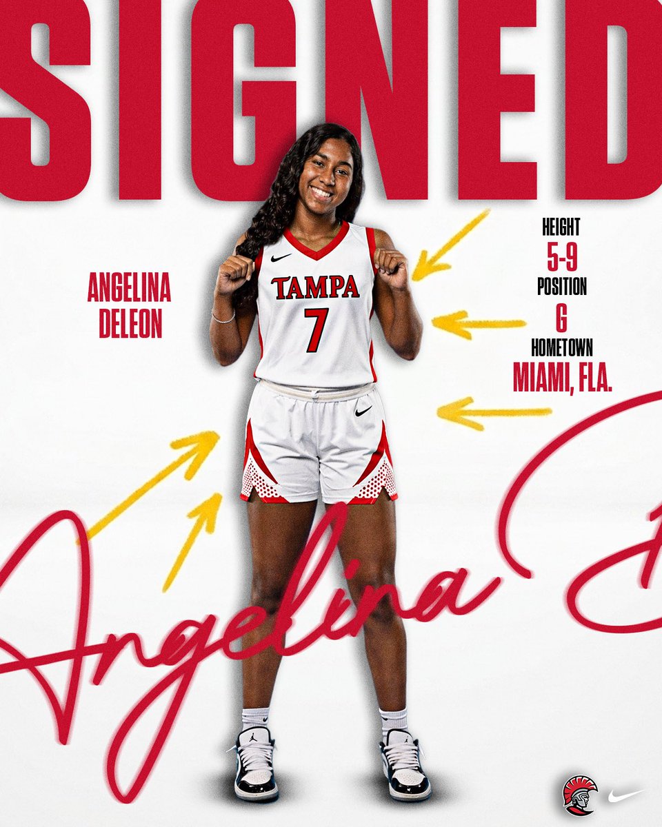 UTampaWBB's tweet photo. Welcome to Tampa @Angelina1Deleon 👏🌴 Deleon is a 5’9” transfer guard from Miami, Florida.

#TampaWBB🏀 #StandAsOne🛡️ https://t.co/nUTO5jZ8zT