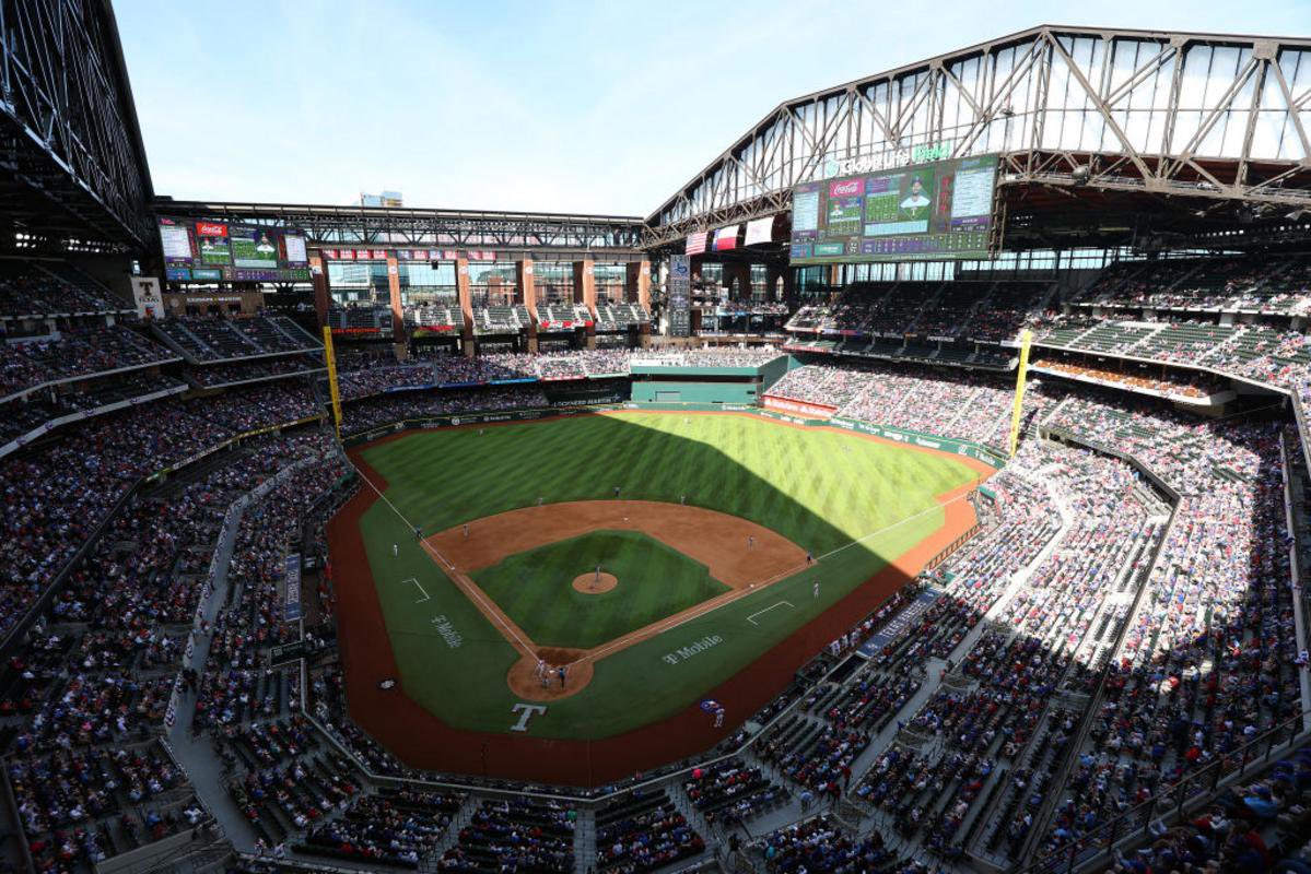 tonysuperfan27's tweet photo. things i’d do if i was in charge of the texas rangers for a day: 

-change the logo to something more badge themed similar to the one pictured 

-cowboy hats for opening day roster (good for sponsors)

-tx shaped scoreboard 

-require the roof to be open for a select # of games https://t.co/UCPbKuWMHD