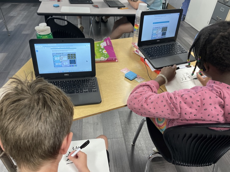 PotomacGrade's tweet photo. 5th grade is reviewing for their decimals test by solving a digital escape room. https://t.co/SQYslW4wTa