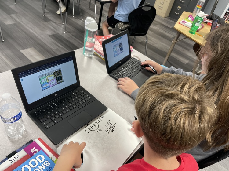 PotomacGrade's tweet photo. 5th grade is reviewing for their decimals test by solving a digital escape room. https://t.co/SQYslW4wTa
