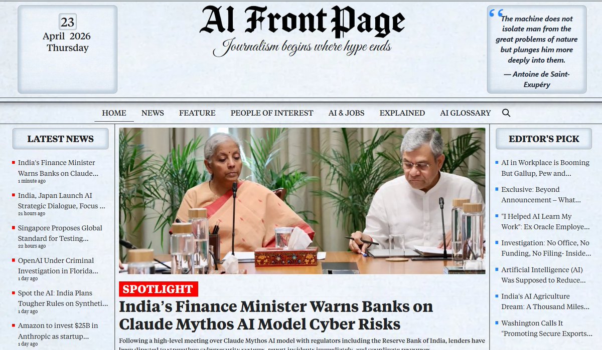 AI FrontPage tweet media