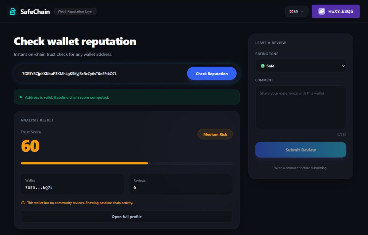 SafeChain tweet media