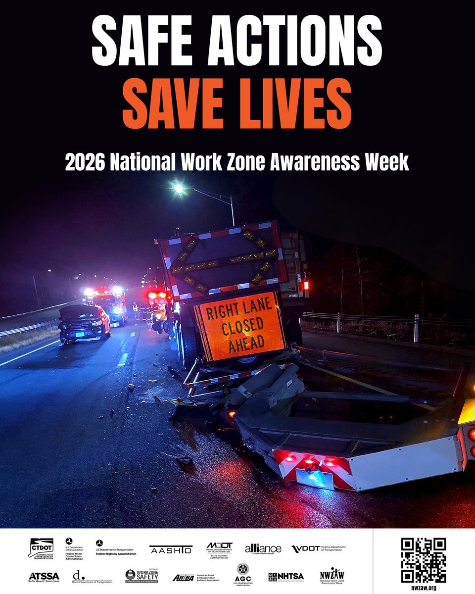 IVESTRAINING's tweet photo. Today is the Social Media Storm for National Work Zone Awareness Week

Join the conversation by sharing messages that help raise awareness around work zone safety and protecting those working on our roads.

Post between 9 a.m. – 4 p.m. ET
Use hashtags #NWZAW and #workzonesafety https://t.co/pt1dVius4E