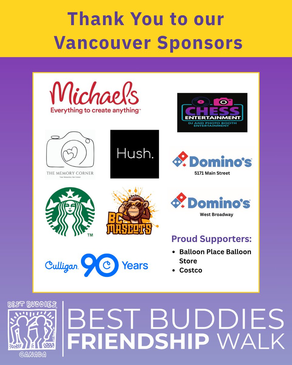 BestBuddiesCND's tweet image. A huge thank you to everyone who walked, fundraised, volunteered, and donated. Your support helps create meaningful friendships for people with IDD in Vancouver and across Canada. Because every-buddy deserves a friend!❤️

#bestbuddies #inclusion #friendshipwalk #WalkWithBBC2026