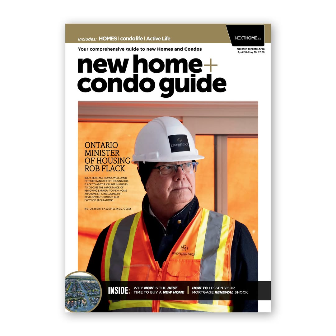 nexthome_ca's tweet photo. Get all the latest news about new builds with the April issue of New Home and Condo Guide GTA! A collaborative conversation about housing supply, affordability and construction innovation  @reids_heritagehomes + more. 👇https://t.co/I9swCoZFdz https://t.co/1t08JjjlNj