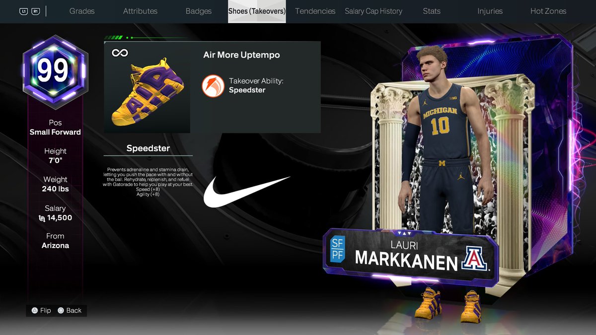 SocksWithHoles_'s tweet image. Lauri Markkanen 

16 Hof badges 🟣
24 legend🔴
+8 speed +8 agility 🏃‍♂️💨

Help a broke brother eat #myteam #2k26 #2k