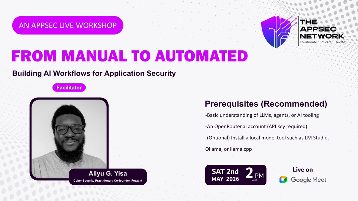 The Appsec Network (TAN) tweet media