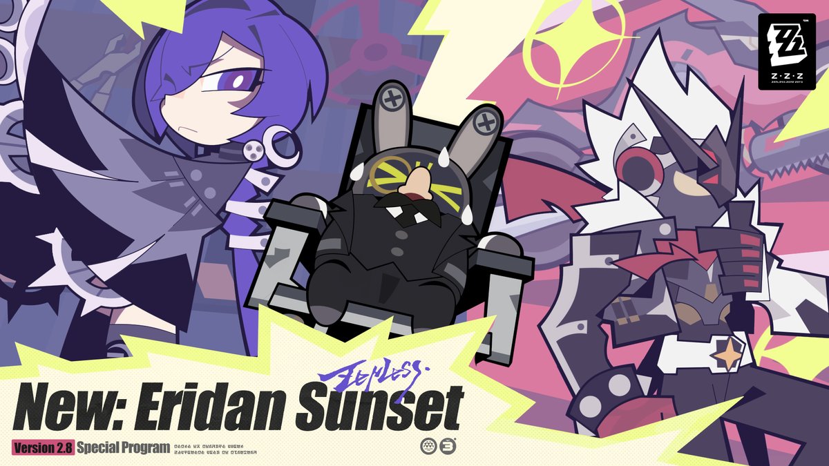 ZZZ_EN's tweet image. Zenless Zone Zero Version 2.8 "New: Eridan Sunset" Special Program - Countdown: 1 Hour Left!

Watch Now
YouTube&amp;gt;&amp;gt; youtube.com/@ZZZ_Official/
Twitch&amp;gt;&amp;gt; twitch.tv/zenlesszonezero
TikTok&amp;gt;&amp;gt; tiktok.com/@zenlesszoneze…

#zzzero #zenlesszonezero
#zzzSpecialProgram