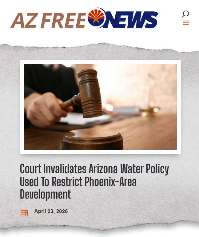 At a time when Arizona needed more housing, the Katie Hobbs administration was restricting development through an illegal water policy.

A court just shut it down, but the damage is already done.

Less supply.
Higher costs.

And Arizona families left paying for it.